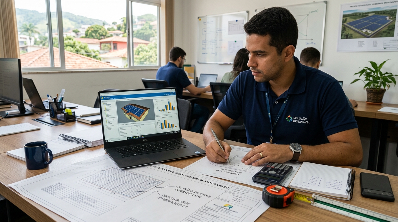 Planejamento profissional de sistema solar