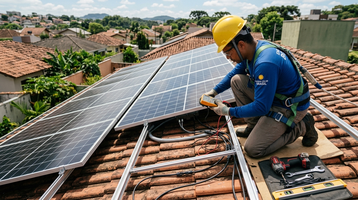 Erro técnico em instalação solar